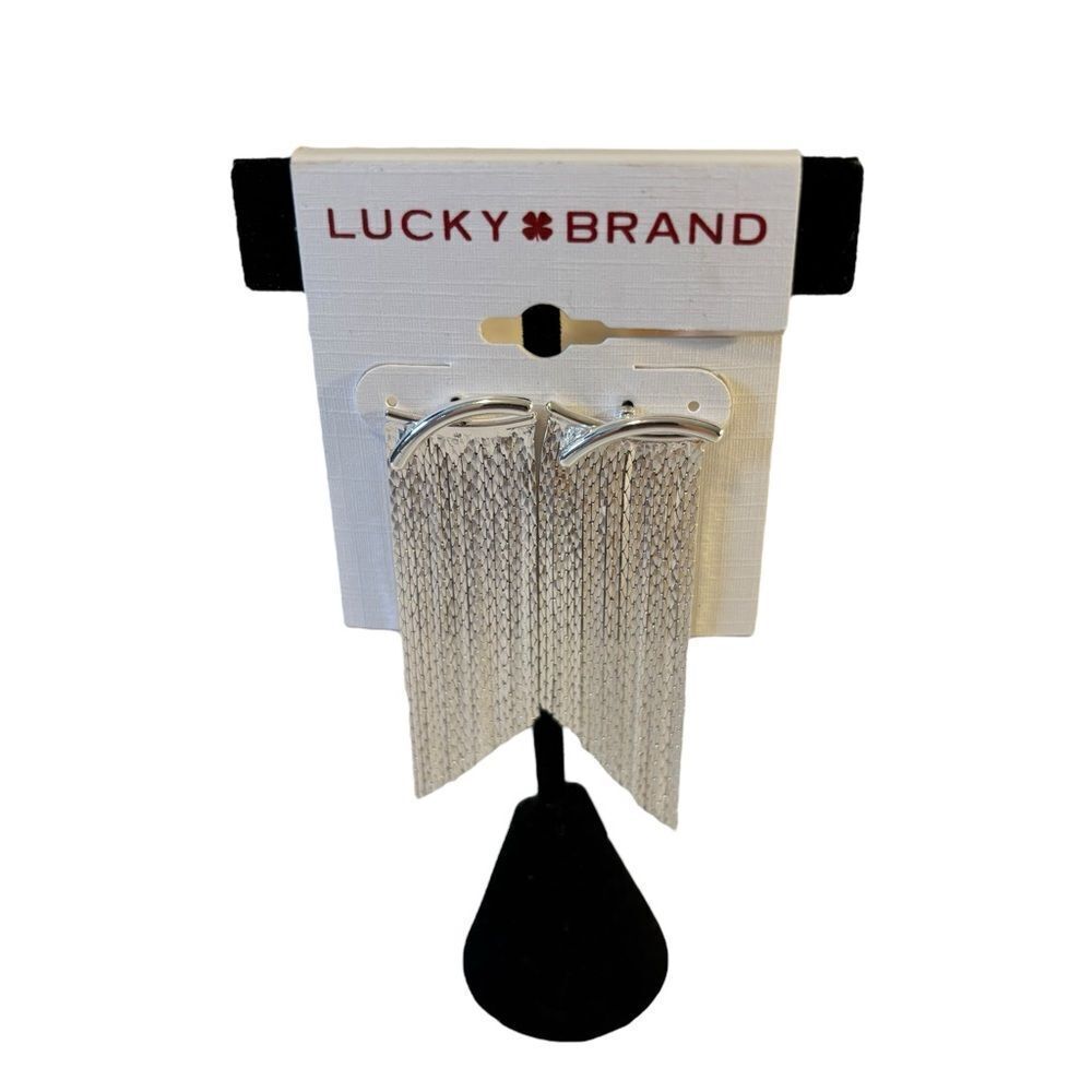 Bright Silver Fringe Earrings